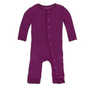 🔥Clearance🔥 Girl's Solid Bamboo Coverall with Snaps - Orchid